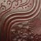 #737 Black with Cherry Wash: Black base color with Cherry color hand rubbed into the recesses